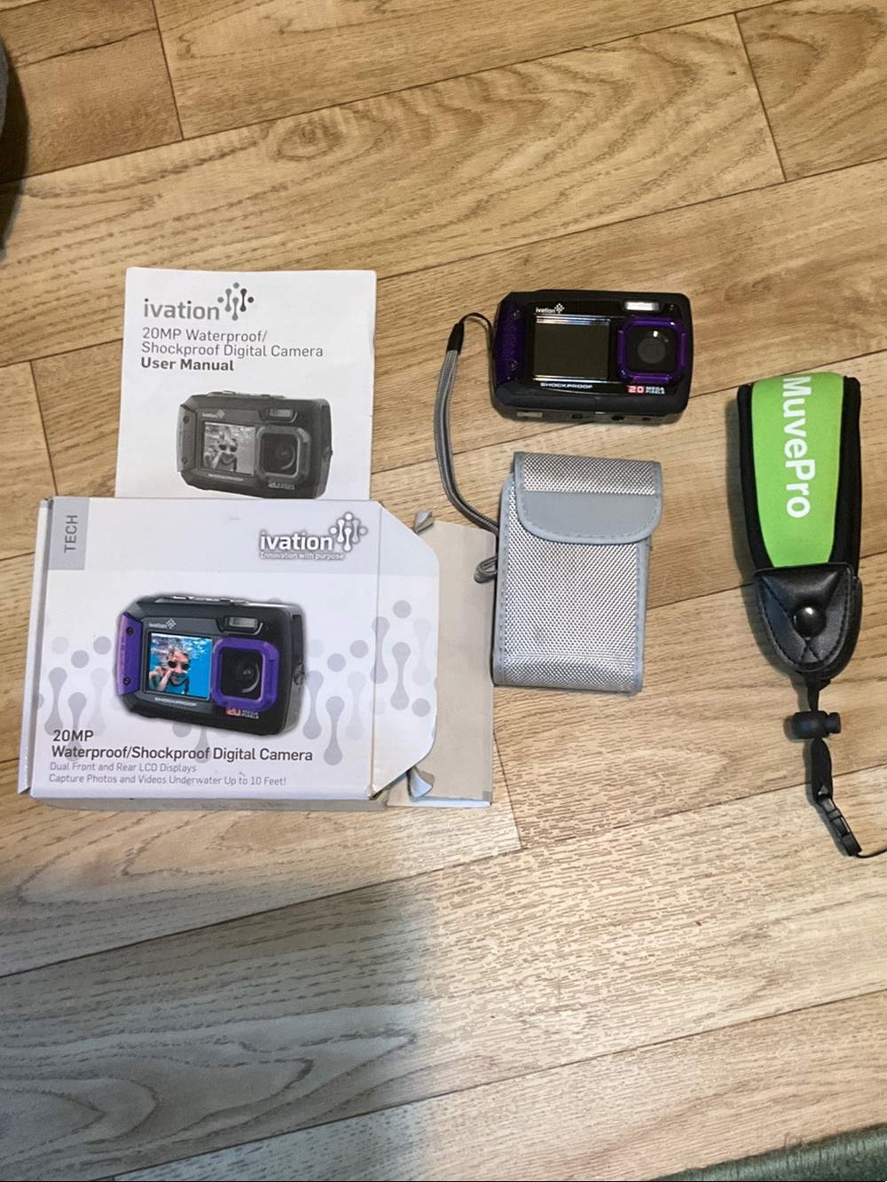 20MP Waterproof Shockproof Digital Camera - Purple